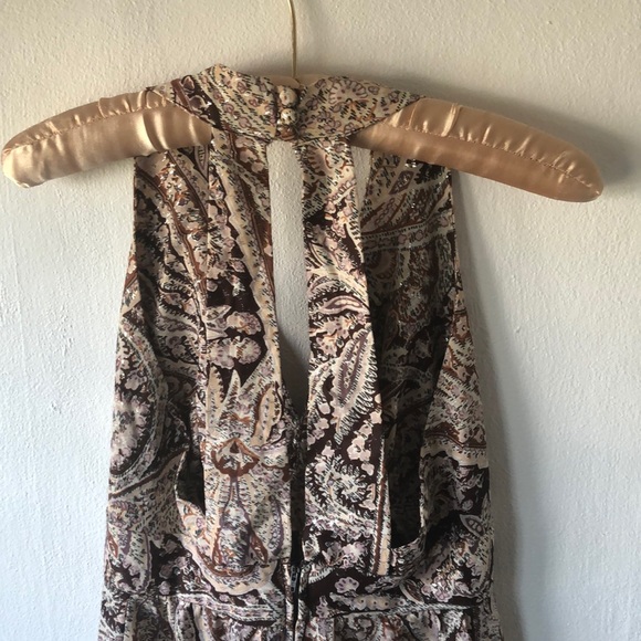 Vintage 70s Hippie Boho Mini Sparkle Dress - Picture 4 of 8